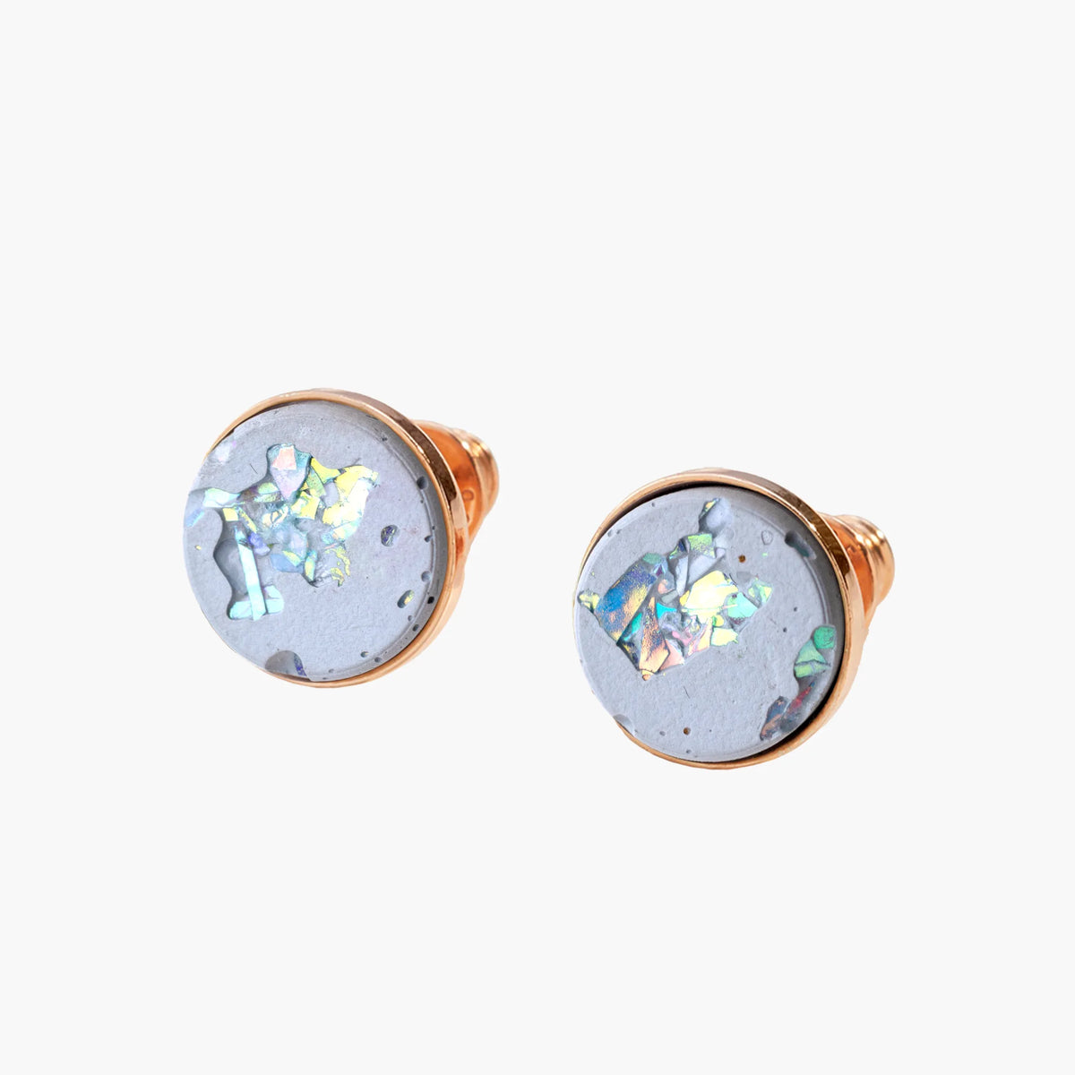 NO. 43 Stud Earrings TARA | Blue Crystal Rose