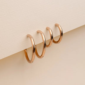 Mix & Match hoop earrings stainless steel 1" | Rose gold