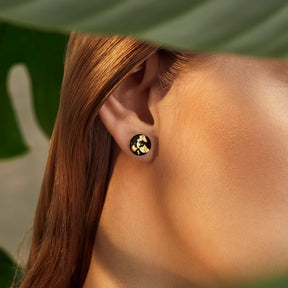 Stud earrings TARA | Black Gold