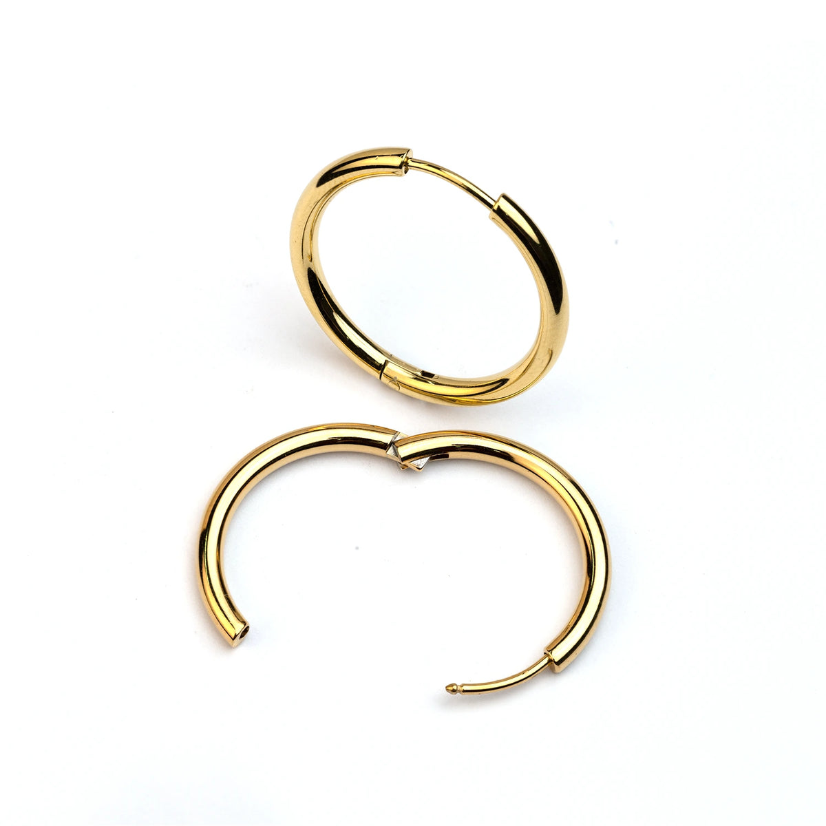 Mix &amp; Match hoop earrings stainless steel 25mm | gold