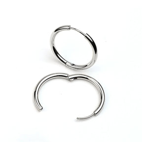 Mix & Match Hoop Earrings Stainless Steel 1" | Silver