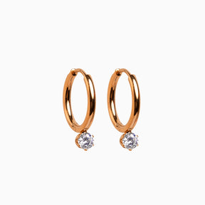 Hoop earrings BLING | Rose gold