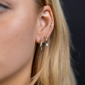 Hoop earrings BLING | Silver 
