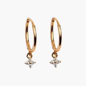 Hoop earrings BLOSSOM | Rose gold