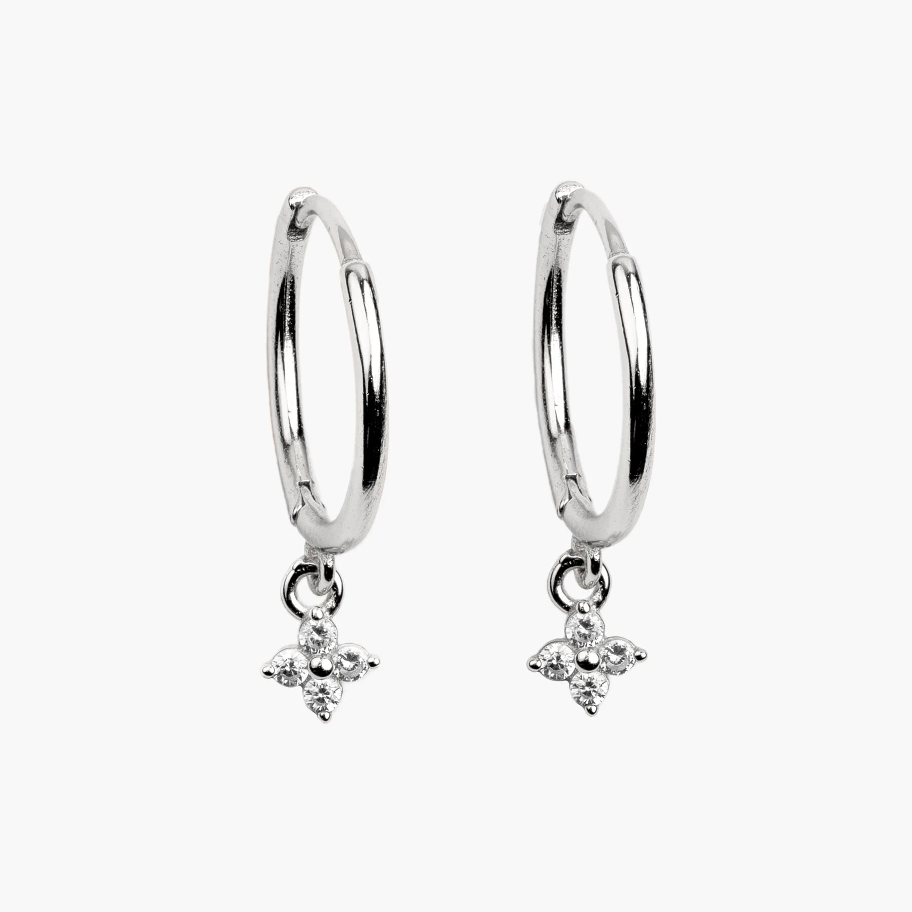 Hoop earrings BLOSSOM | Silver