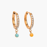 Hoop earrings DROPS | Rose gold