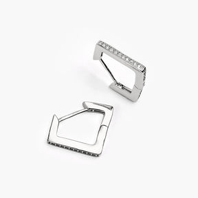 Hoop earrings GEO | Silver