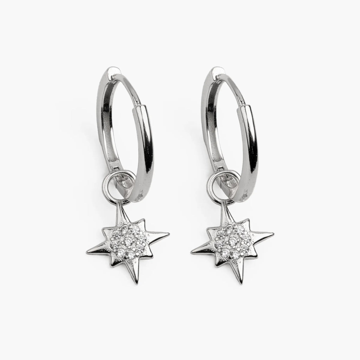 Hoop earrings MINA | Silver