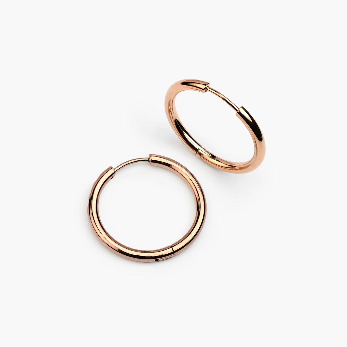 Mix &amp; Match hoop earrings stainless steel 25mm | Rose gold