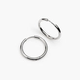 Mix & Match Hoop Earrings Stainless Steel 1" | Silver