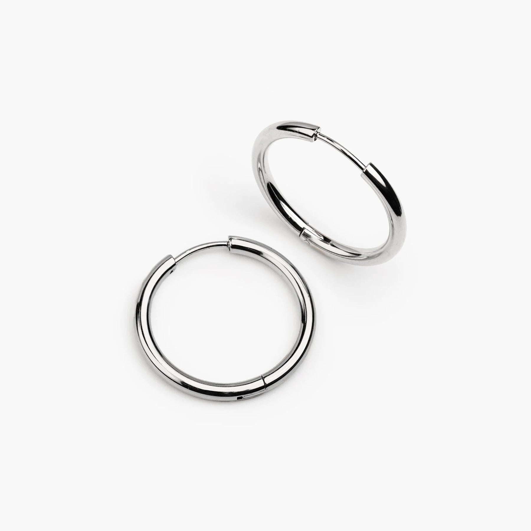 Mix &amp; Match hoop earrings stainless steel 25mm | Silver