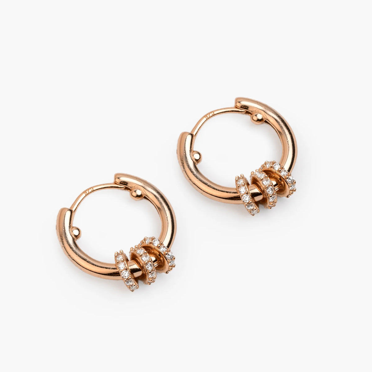 Hoop earrings RING | Rose gold