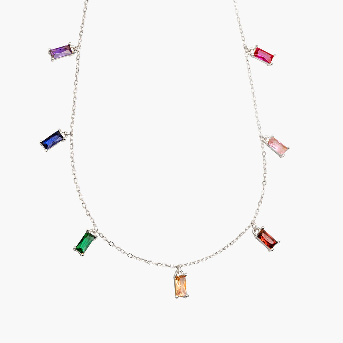 Necklace COLORFUL | 18" | Silver