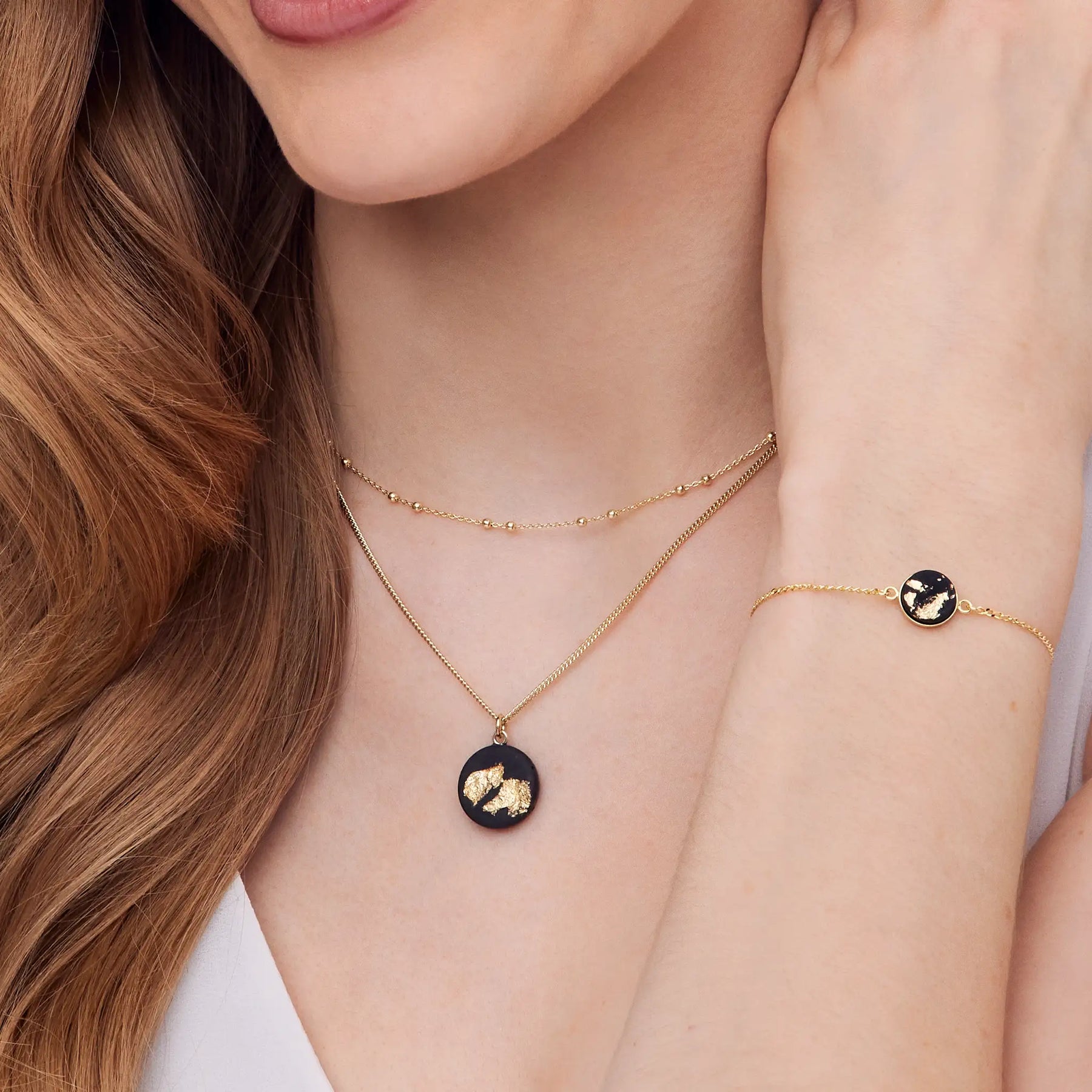 Necklace MARY | Black Gold