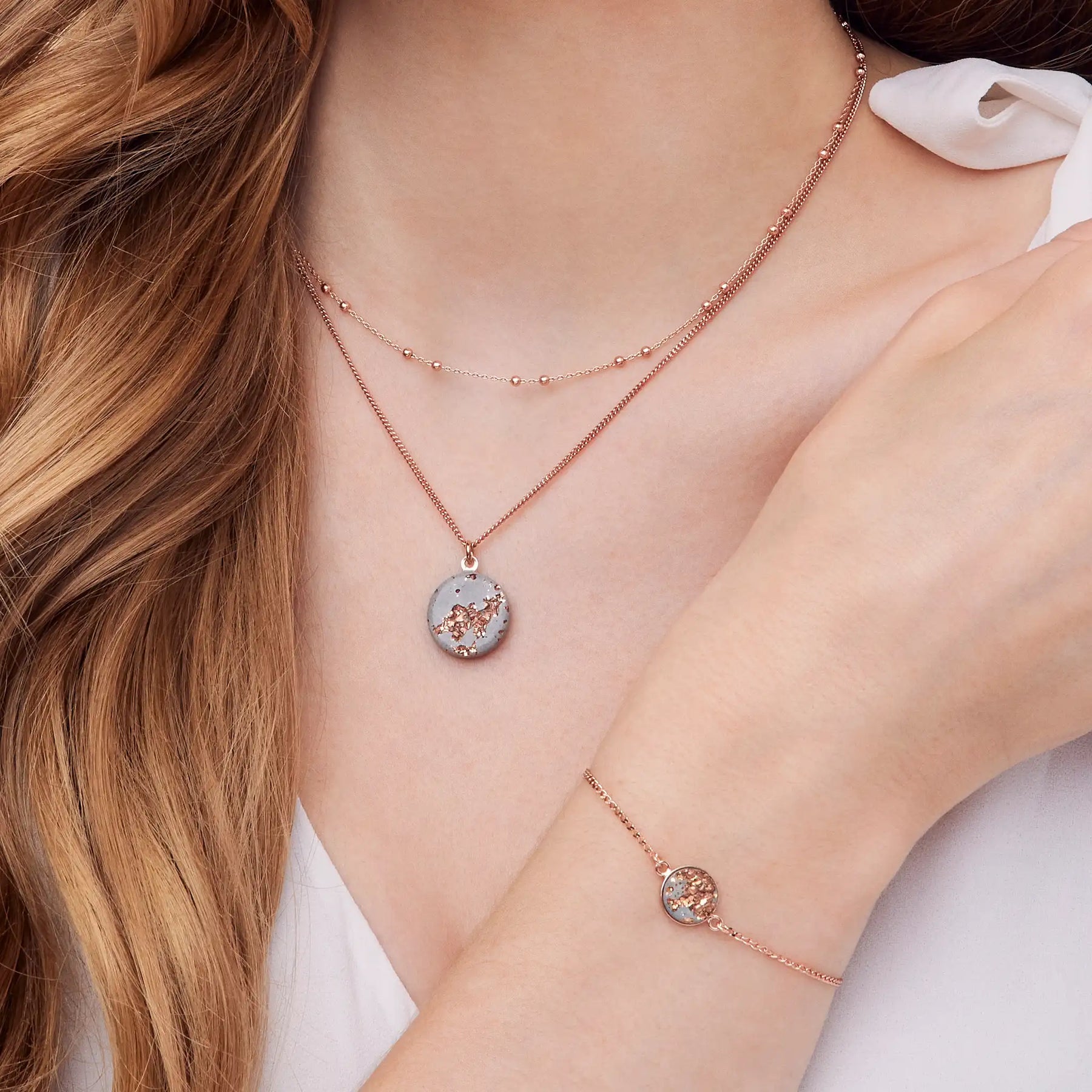 Necklace MARY | Grey Rose