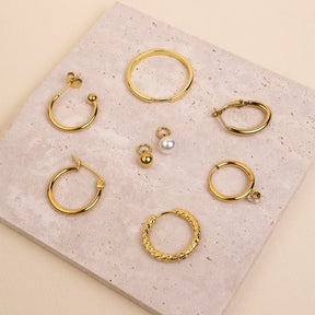 Hoop earrings BULLET | gold 