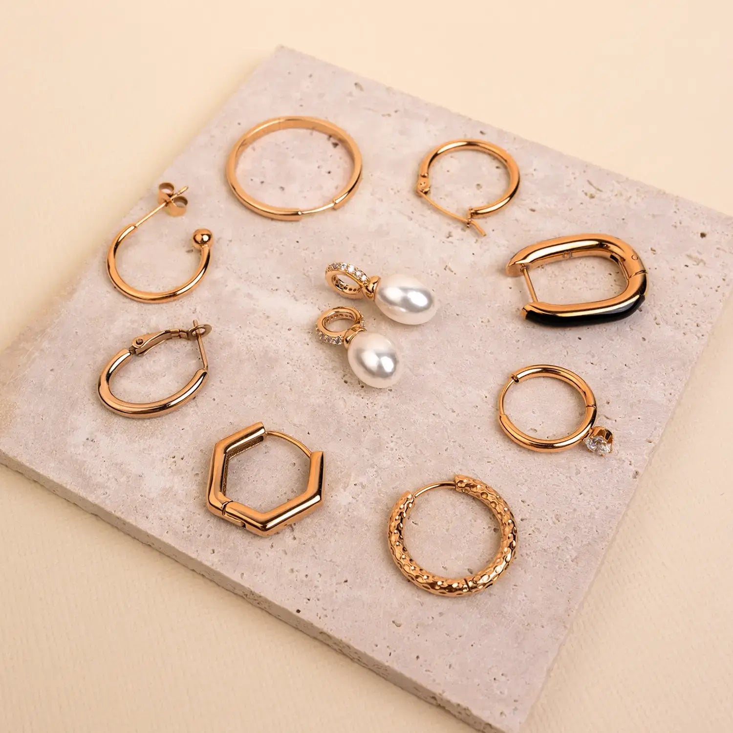 Hoop earrings BE BOLD | Rose gold