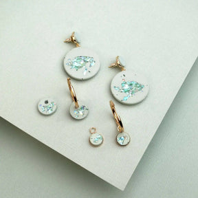 Earrings JANE | Pistachio Crystal Gold