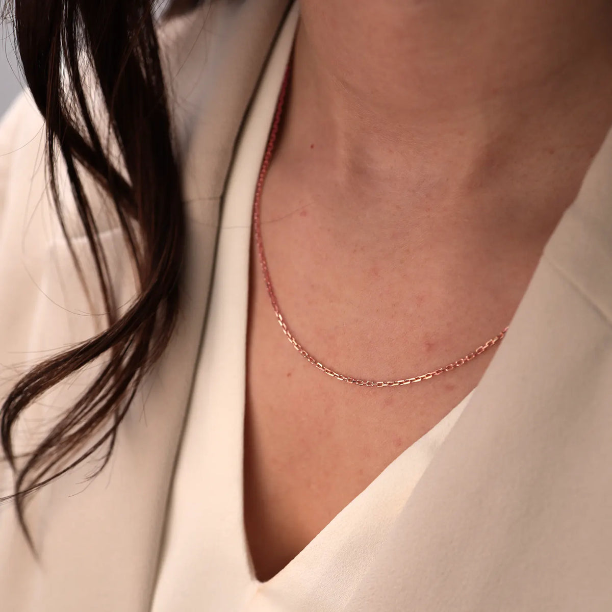 Necklace EDGY fine | 18" | Rose Gold