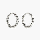 Hoop earrings DOTS | Silver