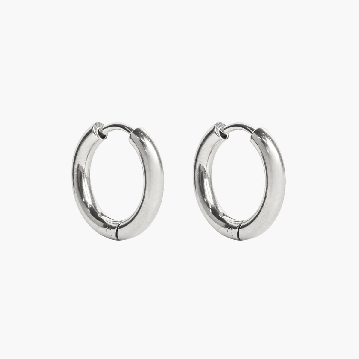 Mix & Match Hoop Earrings Stainless Steel 1" | Silver