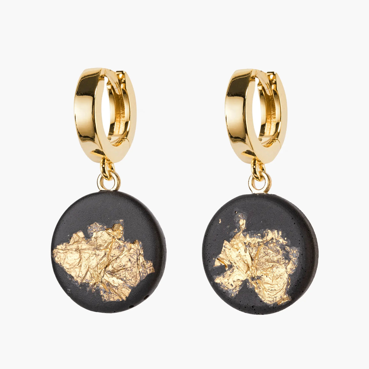 Hoop Earrings IVA | Black Gold