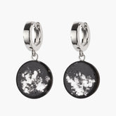 Hoop Earrings IVA | Black Silver