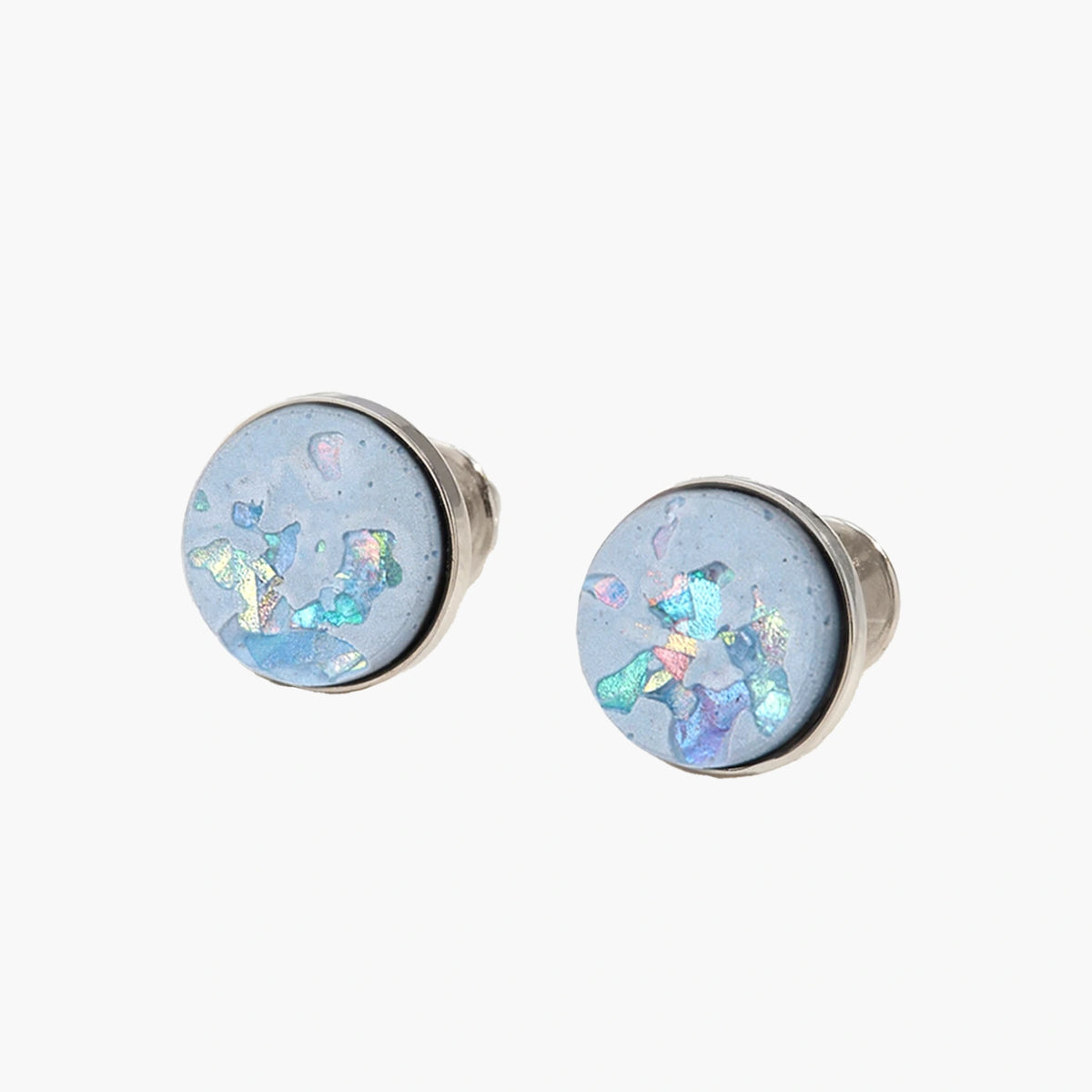 Stud Earrings TARA | Blue Crystal Silver