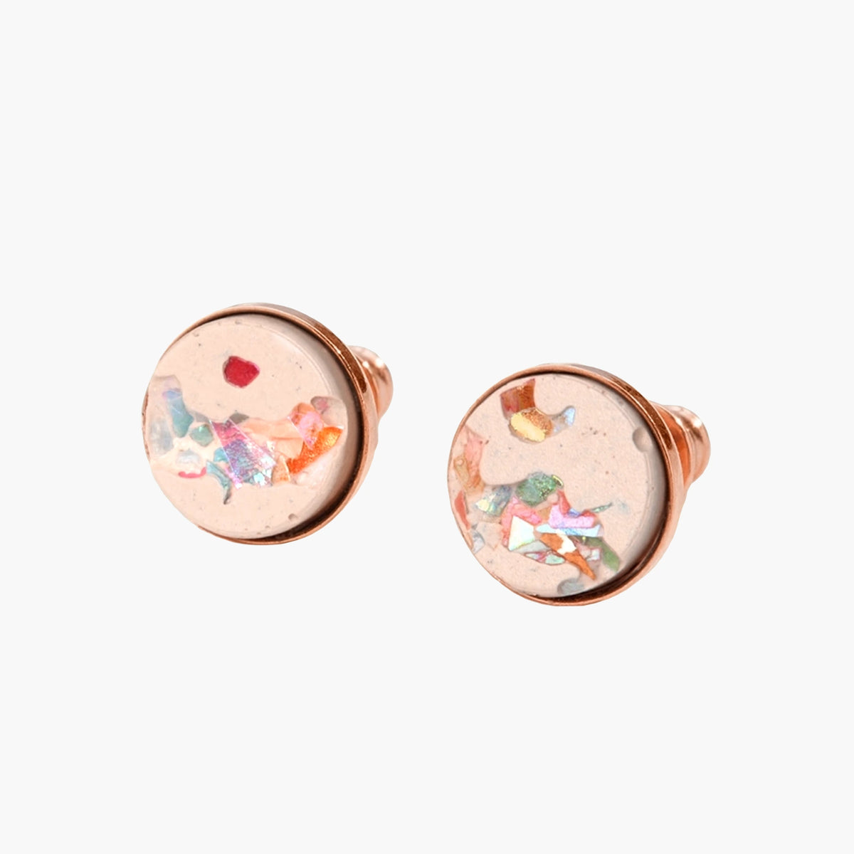 Stud Earrings TARA | Sand Crystal Rose