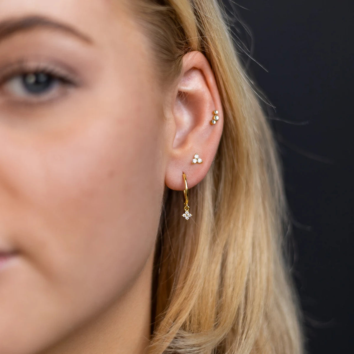 Stud earrings BLOSSOM | gold