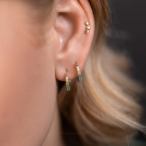 Hoop earrings COLORFUL | Silver