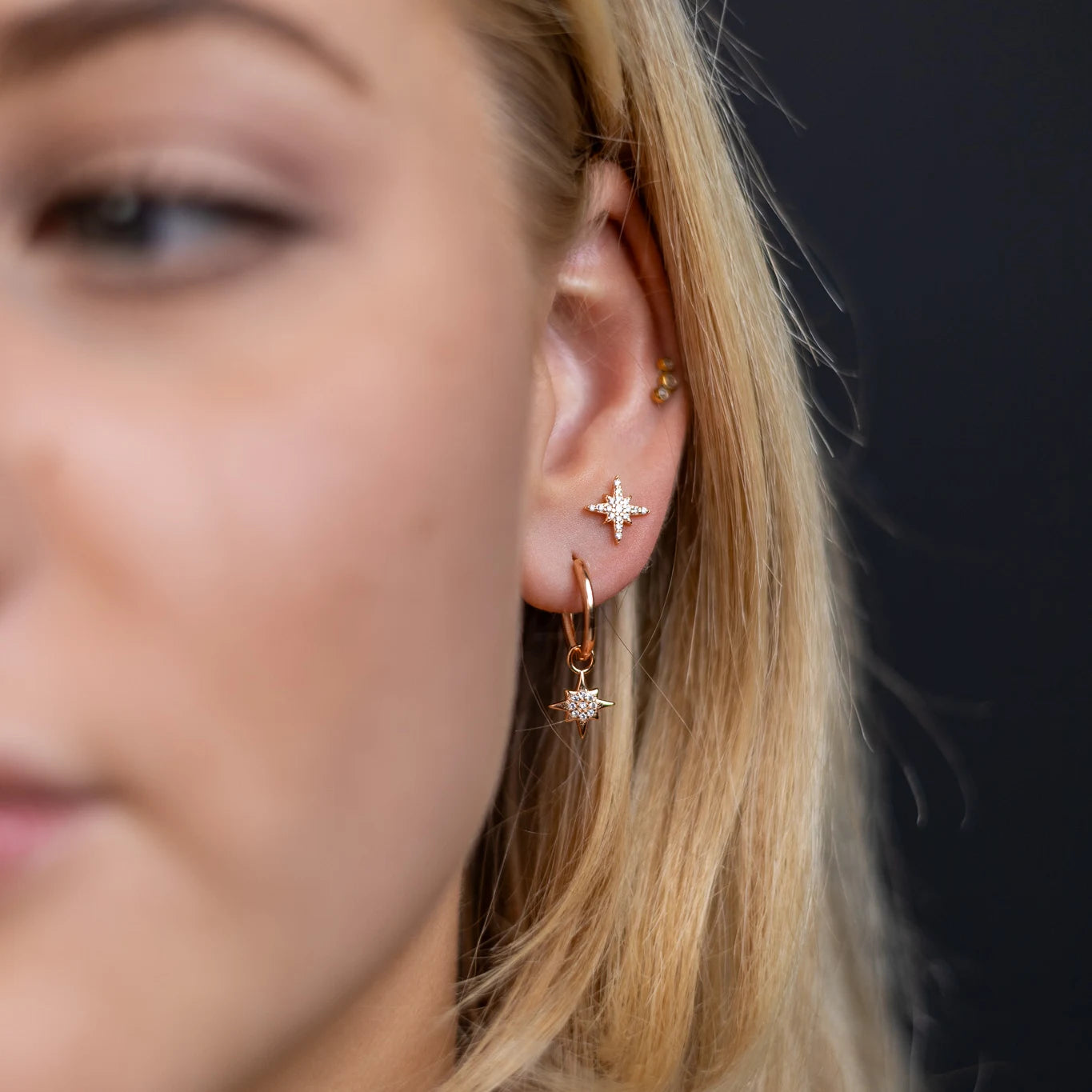 Hoop earrings MINA | Rose gold