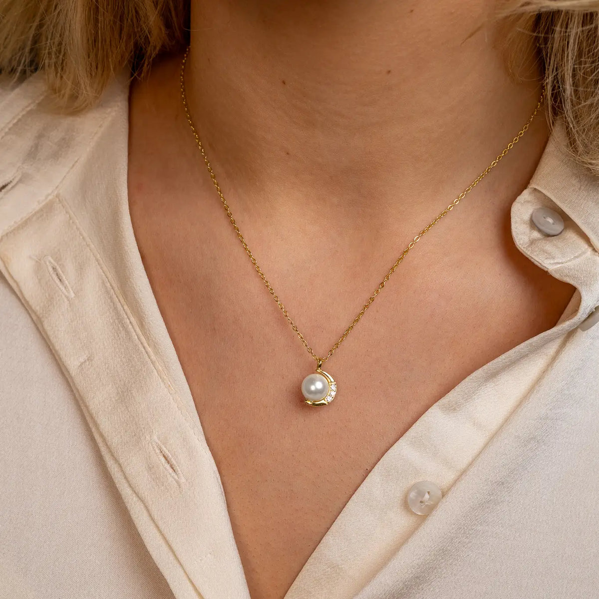 Necklace MOON | 18" | Gold
